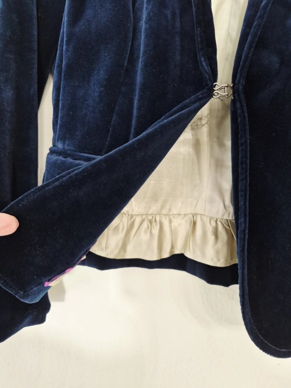J. Crew Vintage 2008 Blue Velvet Ecole Blazer 4 - Picture 3 of 7